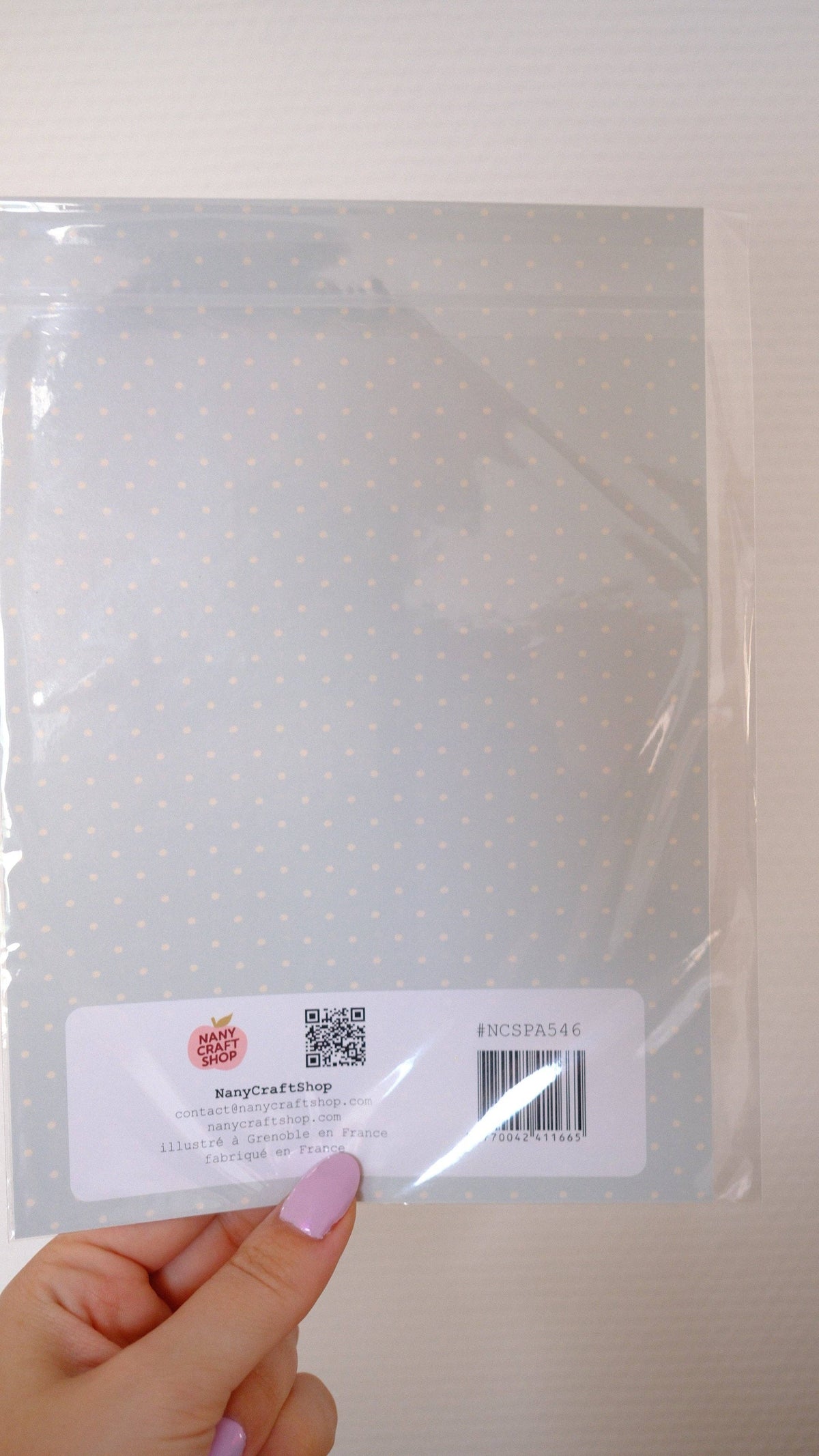 A5 picnic sticker sheet backing with barcode and product label