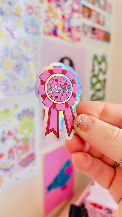 Sticker Addict Rosette - Hologrammi Vinyylitarra