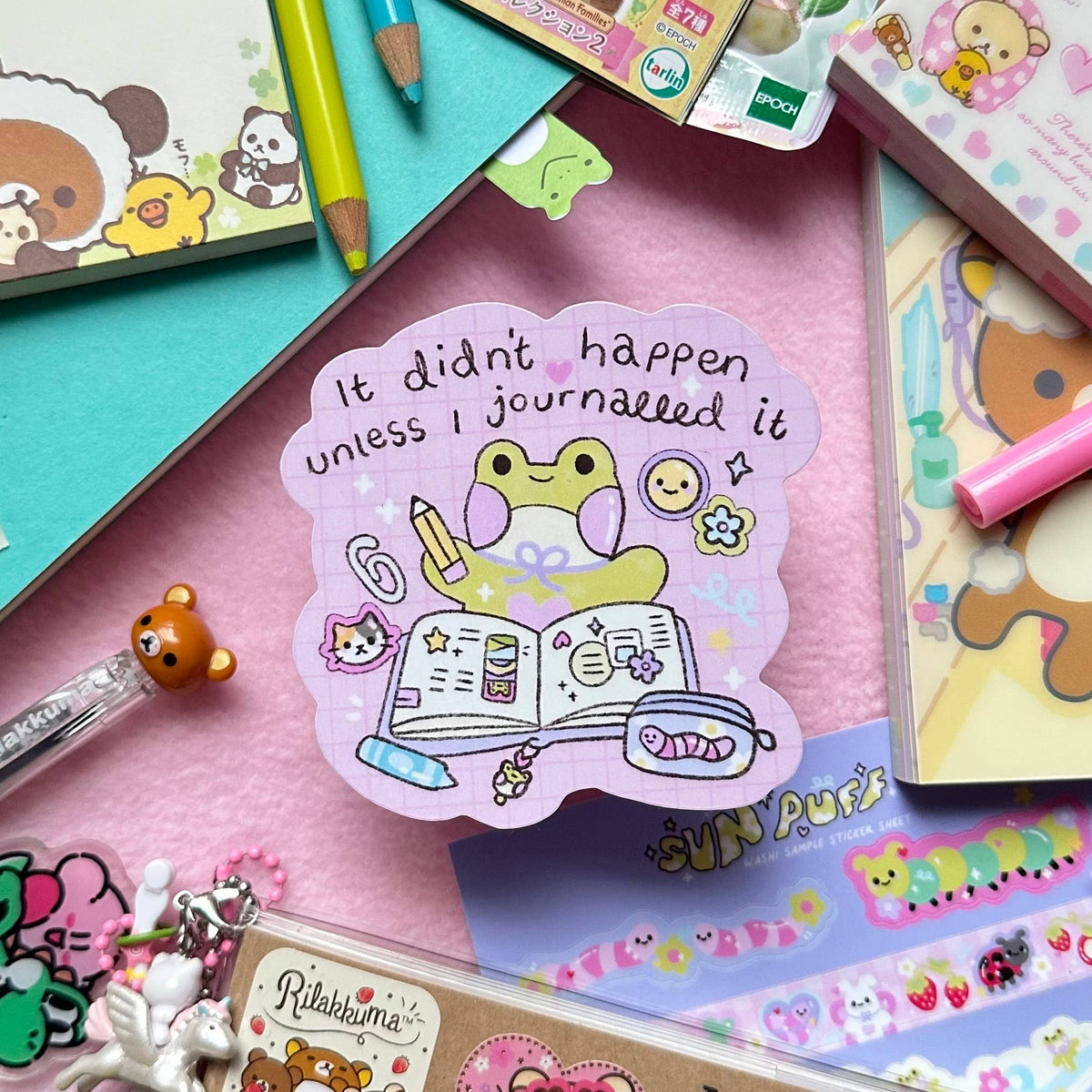 Journalling stickers with “It didn’t happen unless I journalled it”