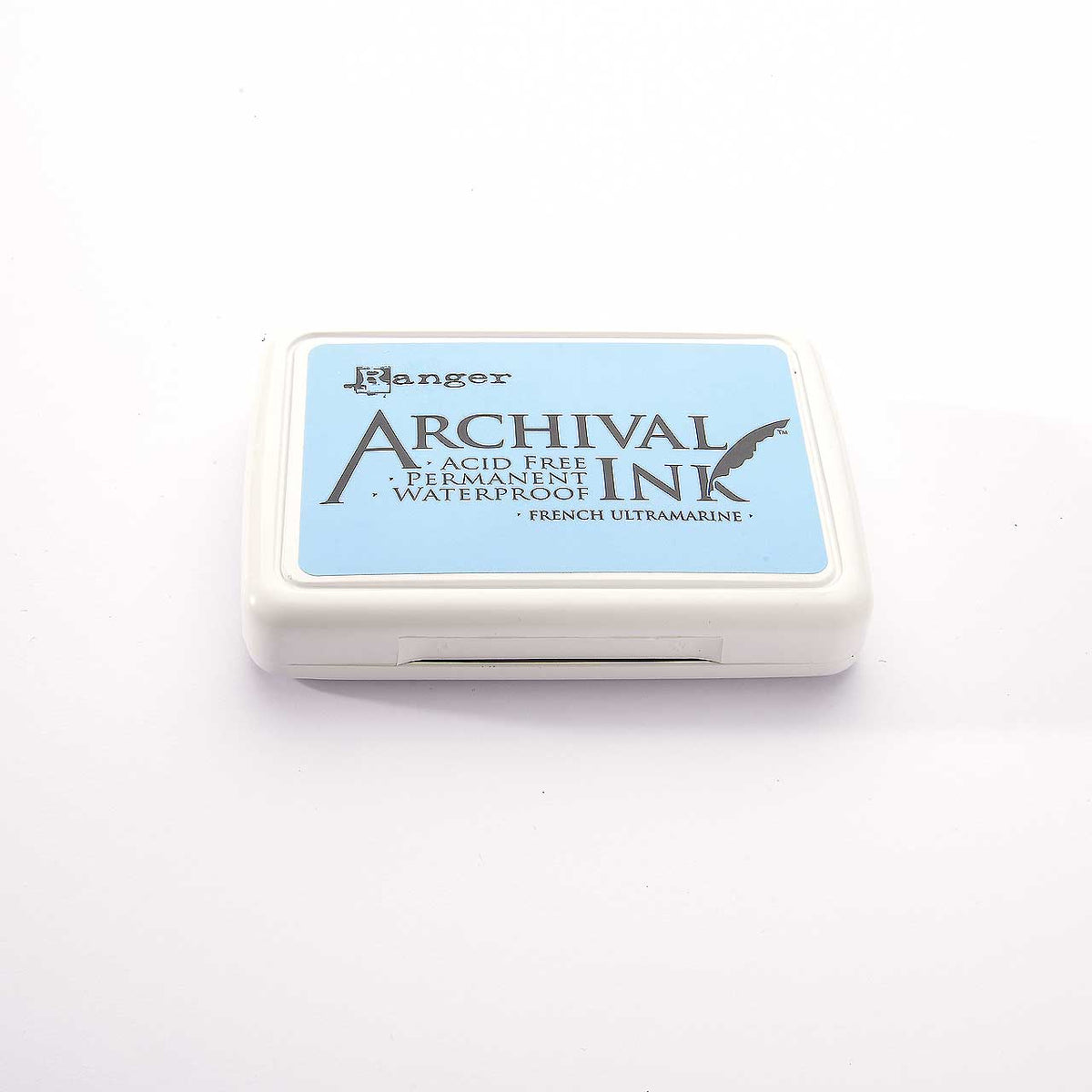 Ranger Archival Ink stamp pad labeled “French Ultramarine” in blue