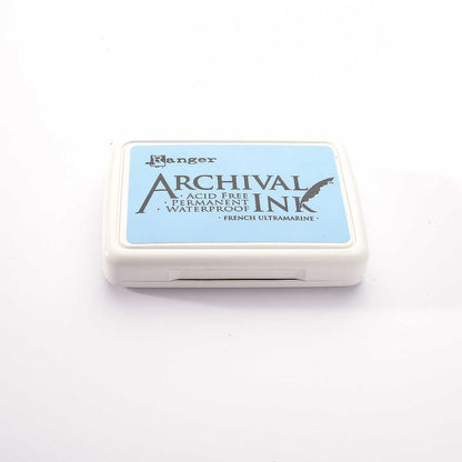 Ranger Archival Ink stamp pad labeled “French Ultramarine” in blue