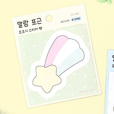 Sticker pack: 10 large stickers in 5 cute styles