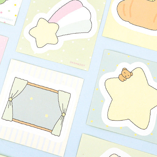 Sticker pack: 10 large stickers in 5 cute styles