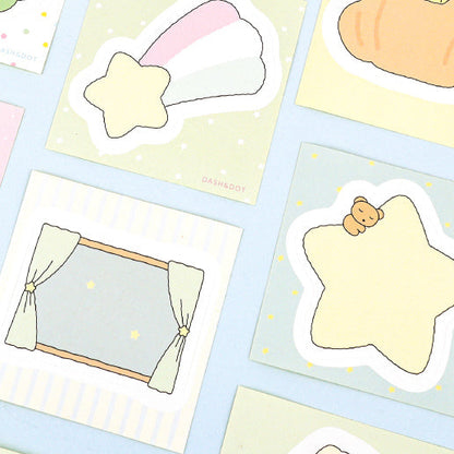 Sticker pack: 10 large stickers in 5 cute styles