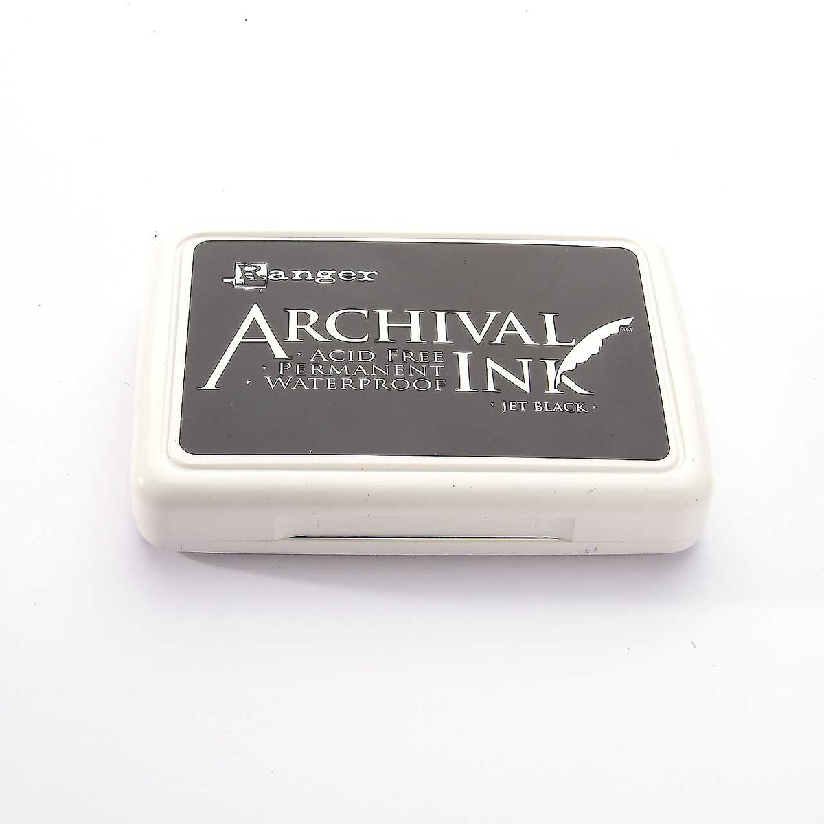 Jet Black archival ink pad with permanent waterproof label
