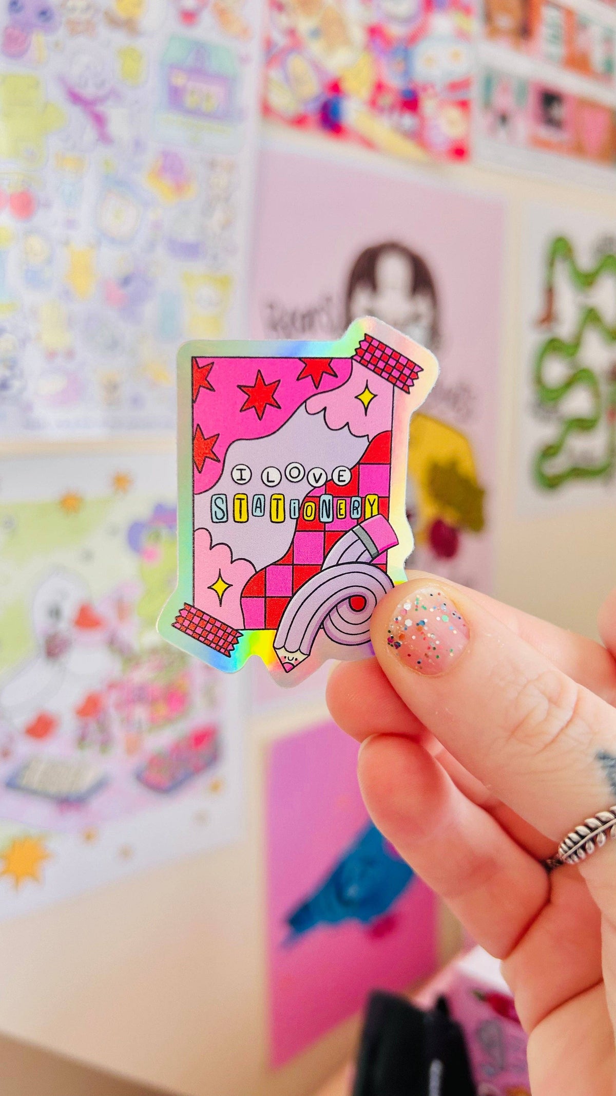 I Love Stationery - Hologrammi Vinyylitarra