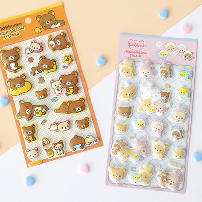 Rilakkuma - 3D Paksu tarra-arkki