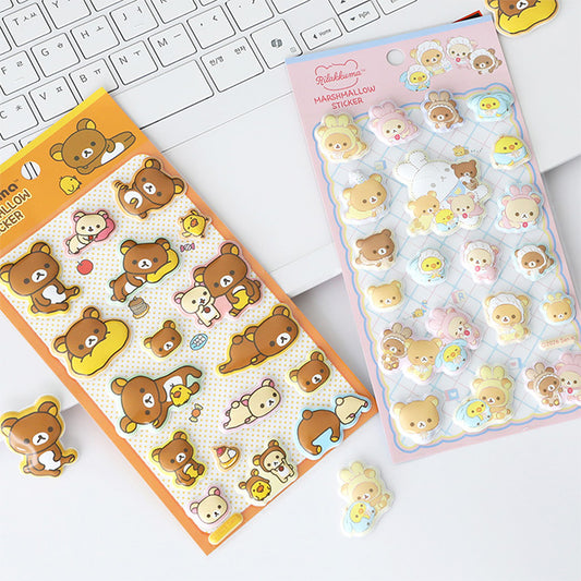 Rilakkuma - 3D Paksu tarra-arkki