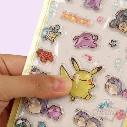 Pokémon VIHREÄ - 3D Bonbon sticker sheet