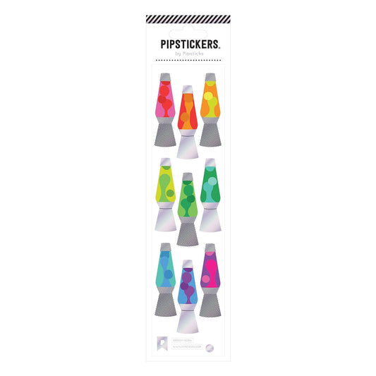 Sticker sheet with colorful cone-shaped bottle stickers in assorted designs