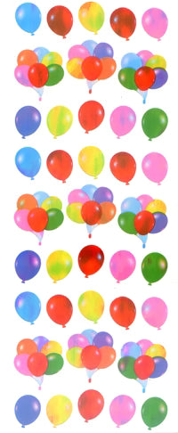Pearlie Balloons sticker sheet with colorful balloon stickers