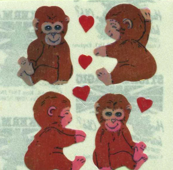 Sticker roll: baby monkey - Pearlie finish