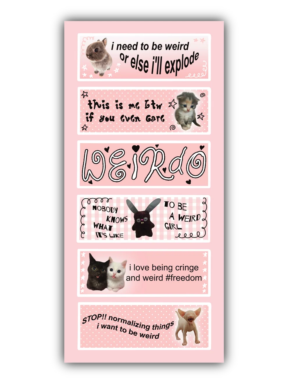 Weird Girl - Vinyl Sticker Sheet